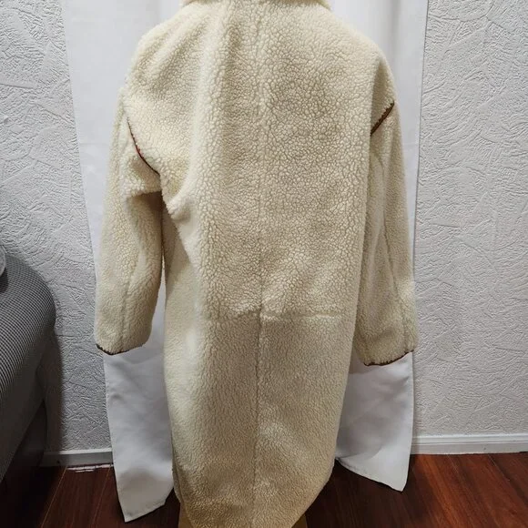 Madewell Sherpa Estate Cream and brown coat - Picture 5 of 5